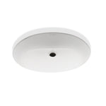 Waterworks Clara Undermount Oval Vitreous China Lavatory Sink Double Glazed 19 11/16" x 16 1/8" x 7 11/16" in White