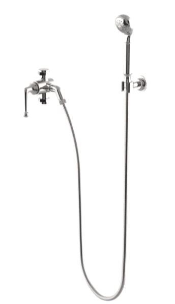 Dash Exposed Thermostatic Shower System with 8 Shower Head, Handshower,  Metal Lever Diverter Handle, Metal Lever and Cross Handle