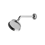 Waterworks Transit Wall Mounted Shower Arm and Flange in Nickel