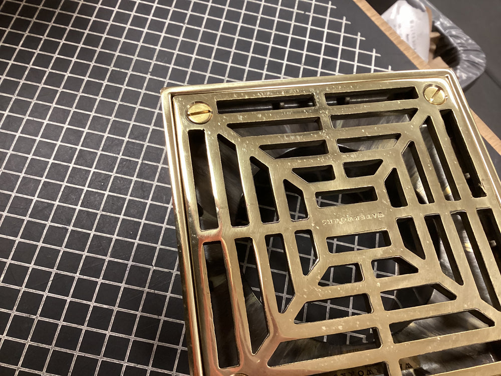 Waterworks Universal Shower Drain Cover Only in Brass