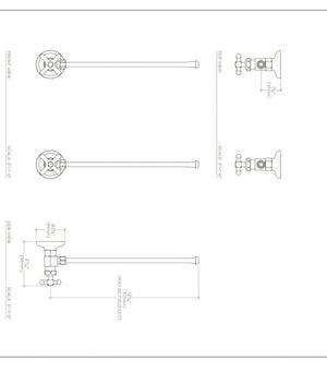 Waterworks Universal Angle Faucet Supply Kits 1/2" IPS x 3/8" O.D. Compression in Burnished Nickel