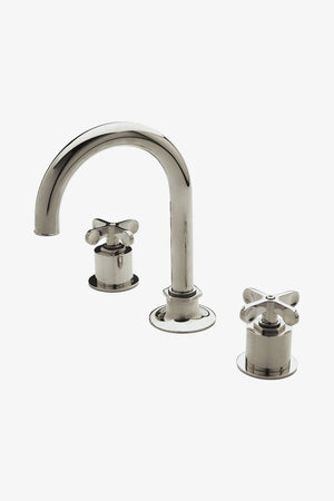 Waterworks Henry Gooseneck Lavatory Faucet with Cross Handles in Chrome