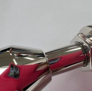 Waterworks Highgate Volume Control Valve Trim with White Porcelain Lever Handle in Nickel