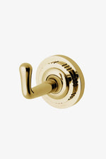 Waterworks Henry Single Robe Hook in Brass