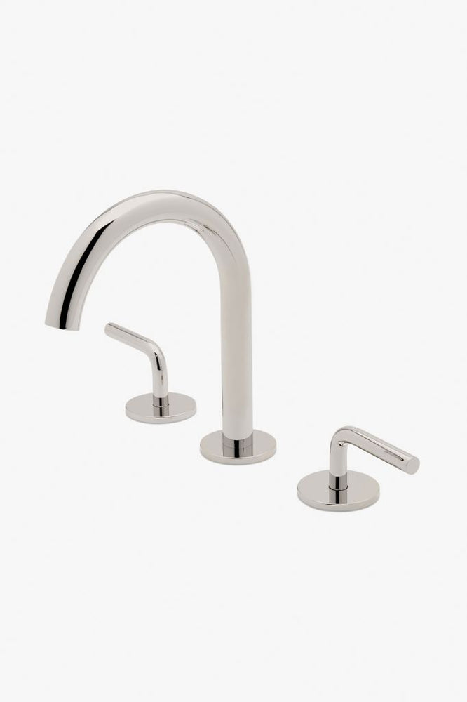 Waterworks Flyte Gooseneck Lavatory Faucet with Lever Handles in Nickel