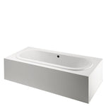 Waterworks Classic 72" x 36" x 21" Right Hand Air Rectangular Bathtub with Center Drain in Glossy White
