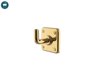 Waterworks Ludlow Single Robe Hook in Brass