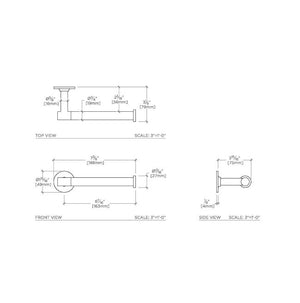 Waterworks Bond One Arm Paper Holder in Nickel