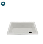 Waterworks Clayburn 22 3/4" x 14 3/4" x 8 7/8" Fireclay Bar Sink with End Drain in White