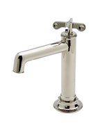 Waterworks Henry One Hole High Profile Bar Faucet , Metal Cross Handle in Nickel