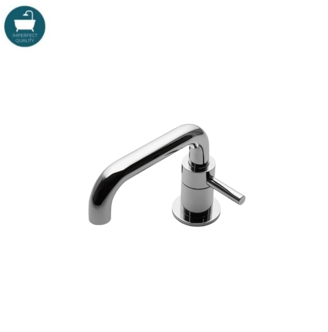 Waterworks Flyte Low Profile One Hole Deck Mounted Lavatory Faucet with Metal Lever Handle in Chrome