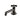 Waterworks Henry Low Profile One Hole Deck Mounted Lavatory Faucet with Metal Cross Handle in Dark Nickel