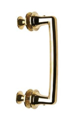 Waterworks Dash 8" Single-Sided Shower Door Pull in Brass