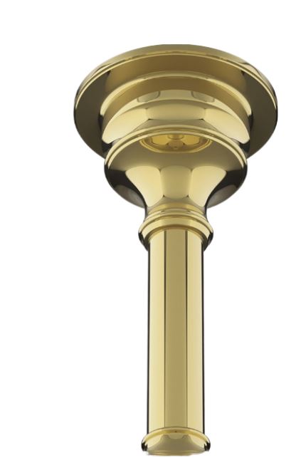 Waterworks Etoile Ceiling Mounted 12 1/4" Shower Rose and Arm in Brass, 2.5gpm
