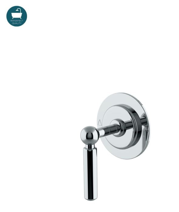 Waterworks Ludlow Two Way Diverter Valve Trim for Thermostatic with Graphics and Metal Lever Handle in Chrome
