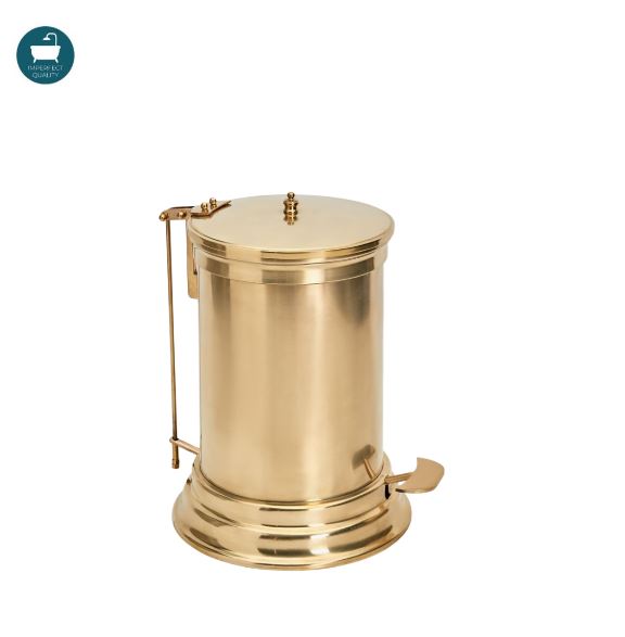 Waterworks Essentials Classic Waste Can in Brass