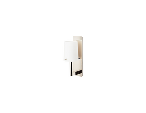 Waterworks Catia Wall Mounted Single Arm Sconce in Brass with White Glass Shade