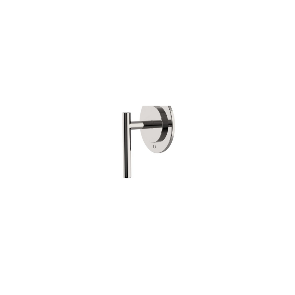 Waterworks Decibel Two Way Diverter Valve Trim for Thermostatic with Modern Dot and Metal Lever in Nickel