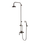 Waterworks Easton Classic Exposed Thermostatic System with 8" Shower Rose and Metal Lever Handle in Burnished Nickel