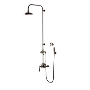 Waterworks Easton Classic Exposed Thermostatic System with 8" Shower Rose and Metal Lever Handle in Nickel For Sale Online