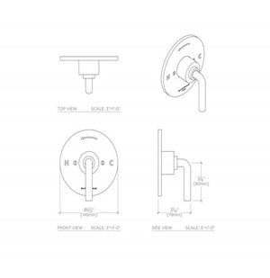 Waterworks Flyte Pressure Balance Control in Antique Brass