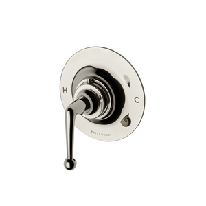 Waterworks Dash Thermostatic Control Valve Trim with Metal Lever Handle in Antique Brass