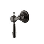 Waterworks Julia Volume Control Valve Trim with Metal Lever Handle in Dark Nickel