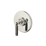 Waterworks Ludlow Shinola Edition Thermostatic Control Valve Trim with Two-Tone Lever Handle in Nickel/Shinola Steel