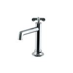 Waterworks Henry One Hole High Profile Bar Faucet , Metal Cross Handle in Chrome