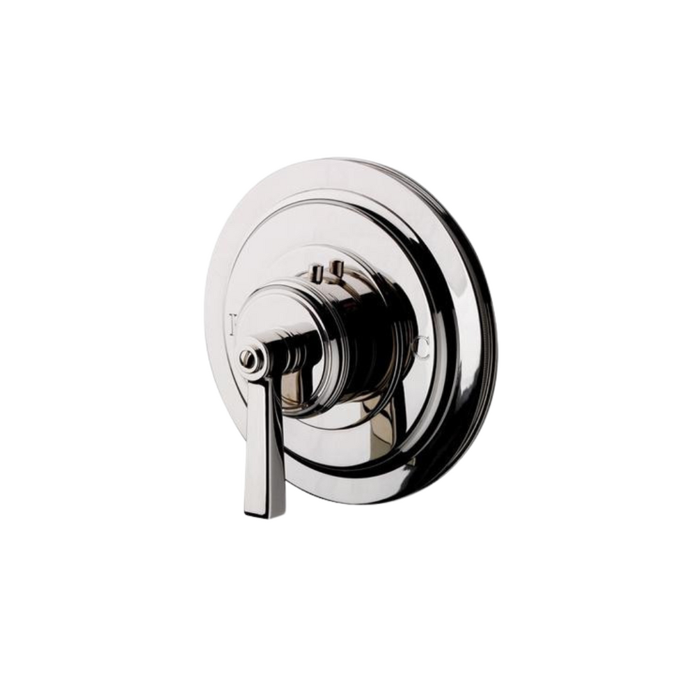 Waterworks Aero Thermostatic Control Valve Trim with Metal Lever Handle in Burnished Nickel