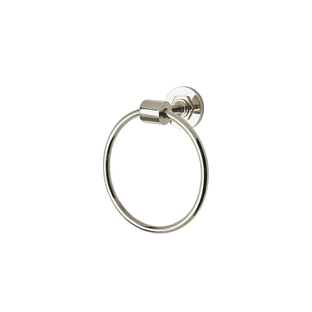 Waterworks Henry 6 1/2" Towel Ring in Nickel