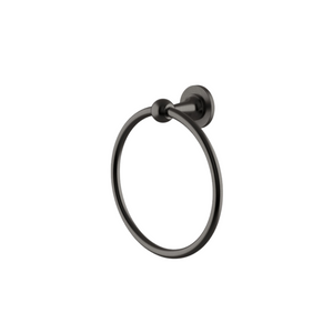 Waterworks Dash 7 7/8" Towel Ring in Dark Nickel