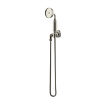 Waterworks Foro Handshower on Hook with Metal Handle in Burnished Brass