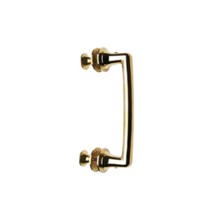 Waterworks Dash 8" Single-Sided Shower Door Pull in Brass