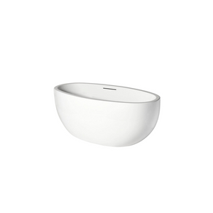 Waterworks Styli 66" x 32" x 24" Freestanding Acrylic Oval Bathtub in White