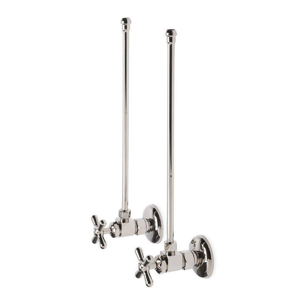 Waterworks Universal Angle Faucet Supply Kits 1/2" Compression x 3/8" O.D. Compression in Matte Nickel