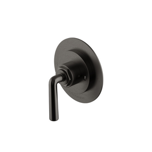 Waterworks Henry Pressure Balance Control Valve Trim with Metal Lever Handle in Dark Nickel