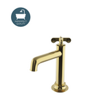 Waterworks Henry One Hole Bar Faucet with Cross Handle in Brass