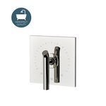 Bond Solo Series Square Thermostatic Control Valve Trim with Lever Handle in Nickel