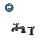 Waterworks Riverun Lavatory Faucet with Two-Tone Tri-Spoke Handles in Brass/Matte Black