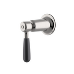 Waterworks Riverun Two-Tone Lever Volume Control Handle in Burnished Nickel/Matte Black