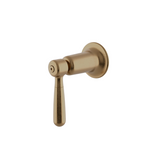 Waterworks Riverun Lever Volume Control Handle in Vintage Brass