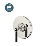 Waterworks Ludlow Shinola Edition Thermostatic Control Valve Trim with Two-Tone Lever Handle in Nickel/Shinola Steel