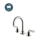 Waterworks Henry Gooseneck Lavatory Faucet with Lever Handles in Burnished Nickel