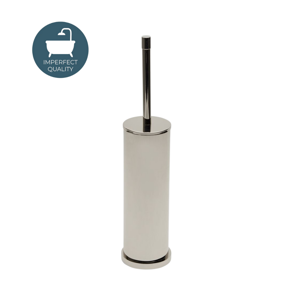 Waterworks Essentials Watercloset Brush with Holder in Nickel