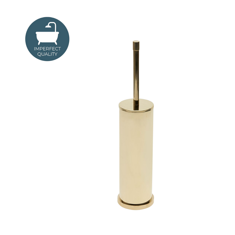 Waterworks Essentials Watercloset Brush with Holder in Brass