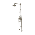 Waterworks RW Atlas Exposed Thermostatic System with 8" Shower Rose, Arm, Handshower, Metal Wheel and Lever Handles in Burnished Brass