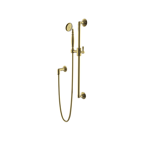 Waterworks Riverun Handshower on Bar in Burnished Brass