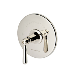 Waterworks Riverun Single Thermostatic Control Valve Trim with Lever Handle in Nickel