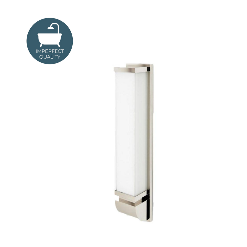 Waterworks Raleigh Wall Mounted Sconce with Mitred Glass Shade in Nickel